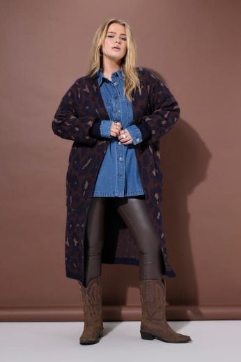 Moda za polnejše Kardigan pleteni duži kroj plus velikost, xxl, Ulla Popken in Johann Popken (JP1880)