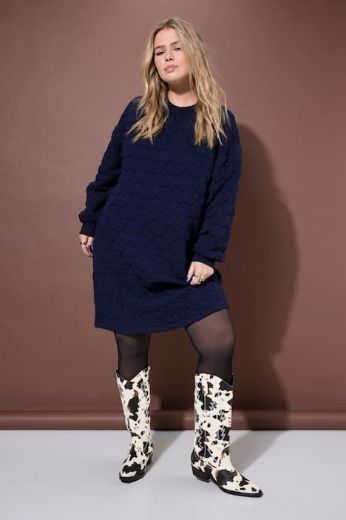 Moda za polnejše Haljina mini s printom srca plus velikost, xxl, Ulla Popken in Johann Popken (JP1880)