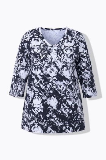 Moda za polnejše Majica 3/4 rukava A kroja plus velikost, xxl, Ulla Popken in Johann Popken (JP1880)