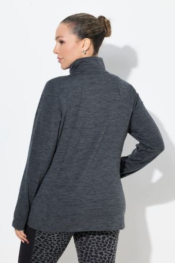 Moda za polnejše Majica dugih rukava s patentnim zatvaračem plus velikost, xxl, Ulla Popken in Johann Popken (JP1880)