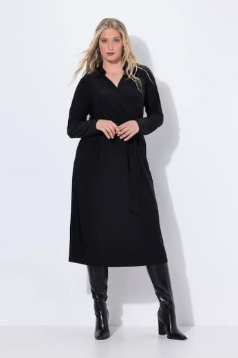 Moda za polnejše Haljina elegantna midi dugih rukava plus velikost, xxl, Ulla Popken in Johann Popken (JP1880)