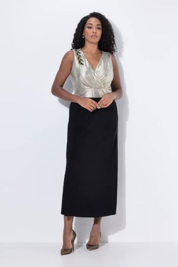 Moda za polnejše Haljina elegantna maxi bez rukava V ovratnika plus velikost, xxl, Ulla Popken in Johann Popken (JP1880)