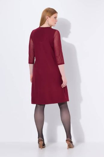 Moda za polnejše Haljina elegantna 3/4 rukava V ovratnika plus velikost, xxl, Ulla Popken in Johann Popken (JP1880)