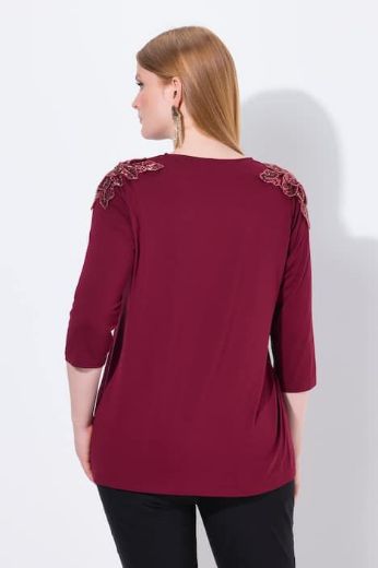 Moda za polnejše Majica 3/4 rukava s ukrasnim detaljima A kroja plus velikost, xxl, Ulla Popken in Johann Popken (JP1880)