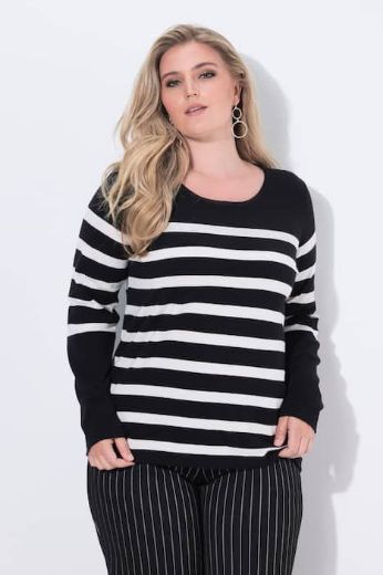 Moda za polnejše Pulover dugih rukava plus velikost, xxl, Ulla Popken in Johann Popken (JP1880)
