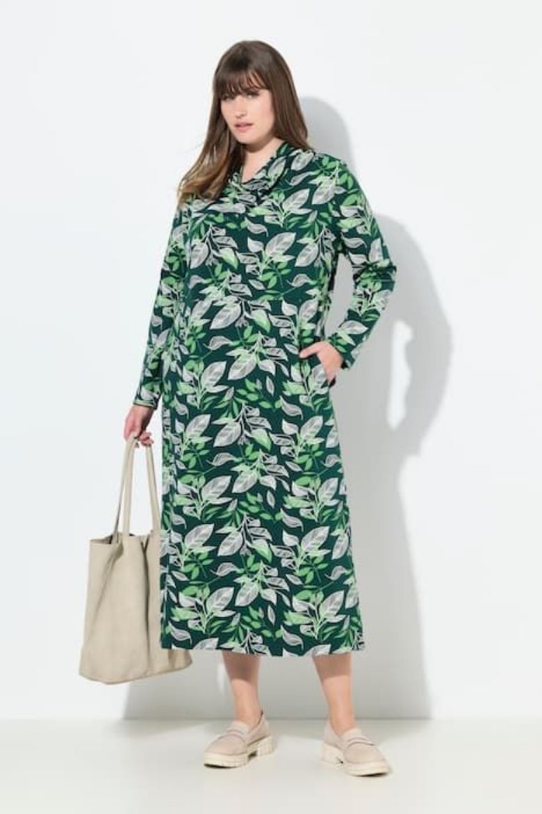 Moda za polnejše Haljina maxi dugih rukava plus velikost, xxl, Ulla Popken in Johann Popken (JP1880)