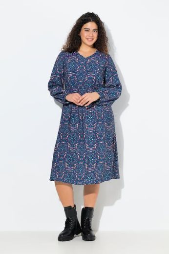 Moda za polnejše Haljina dugih rukava A kroja plus velikost, xxl, Ulla Popken in Johann Popken (JP1880)