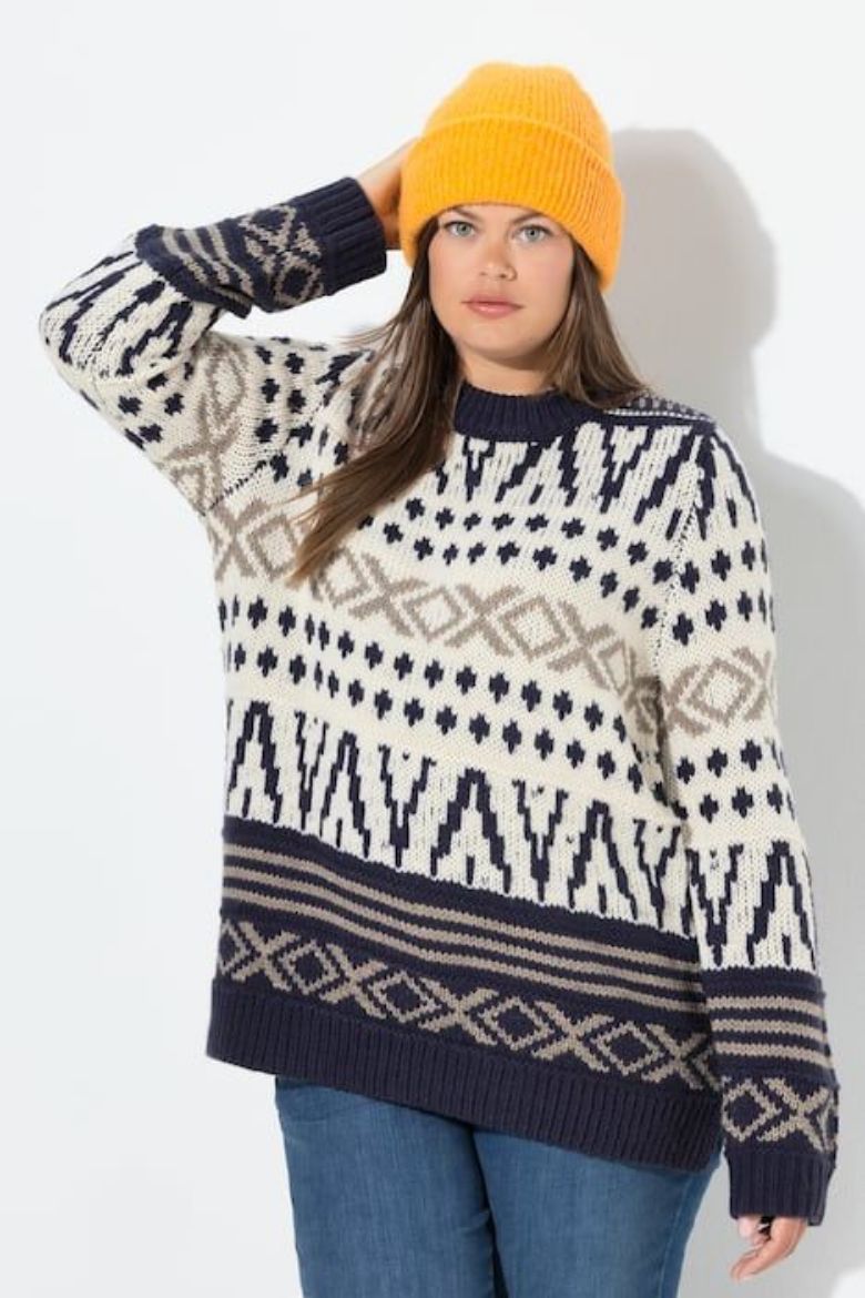 Moda za polnejše Pulover plus velikost, xxl, Ulla Popken in Johann Popken (JP1880)