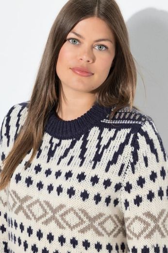 Moda za polnejše Pulover plus velikost, xxl, Ulla Popken in Johann Popken (JP1880)