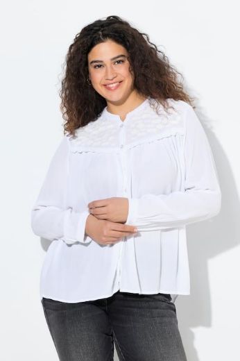 Moda za polnejše Bluza dugih rukava A kroja plus velikost, xxl, Ulla Popken in Johann Popken (JP1880)
