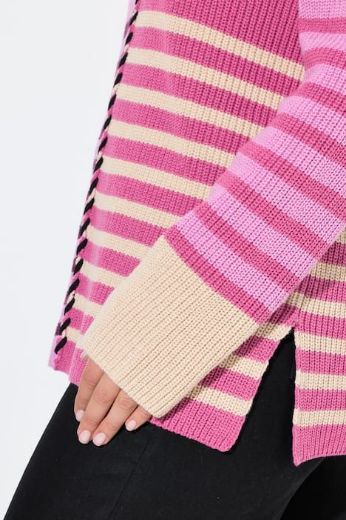 Moda za polnejše Pulover dugih rukava V ovratnika plus velikost, xxl, Ulla Popken in Johann Popken (JP1880)