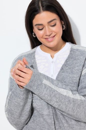 Moda za polnejše Kardigan dugih rukava dužeg kroja plus velikost, xxl, Ulla Popken in Johann Popken (JP1880)