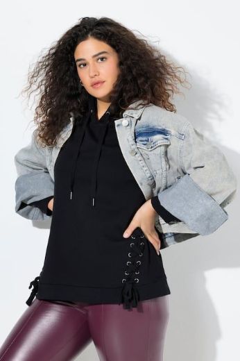 Moda za polnejše Majica dugih rukava s kapuljačom plus velikost, xxl, Ulla Popken in Johann Popken (JP1880)