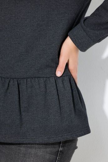 Moda za polnejše Majica dugih rukava na volane plus velikost, xxl, Ulla Popken in Johann Popken (JP1880)