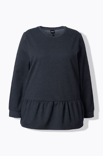 Moda za polnejše Majica dugih rukava na volane plus velikost, xxl, Ulla Popken in Johann Popken (JP1880)