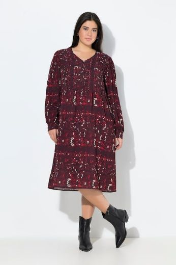 Moda za polnejše Haljina dugih rukava A kroja plus velikost, xxl, Ulla Popken in Johann Popken (JP1880)