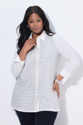 Moda za polnejše Bluza elegantna dugih rukava A kroja plus velikost, xxl, Ulla Popken in Johann Popken (JP1880)