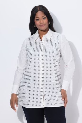 Moda za polnejše Bluza elegantna dugih rukava A kroja plus velikost, xxl, Ulla Popken in Johann Popken (JP1880)