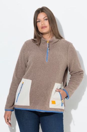 Moda za polnejše Majica dugih rukava od flisa plus velikost, xxl, Ulla Popken in Johann Popken (JP1880)