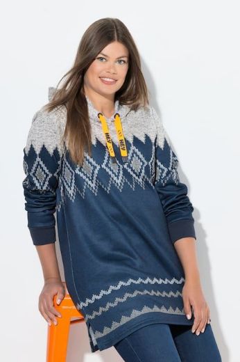 Moda za polnejše Majica dugih rukava s kapuljačom plus velikost, xxl, Ulla Popken in Johann Popken (JP1880)