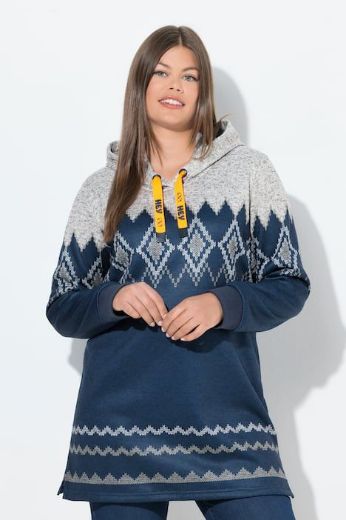 Moda za polnejše Majica dugih rukava s kapuljačom plus velikost, xxl, Ulla Popken in Johann Popken (JP1880)