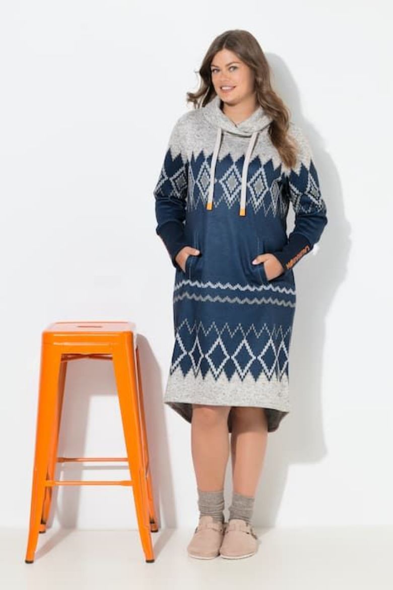 Moda za polnejše Haljina dugih  rukava povišenog ovratnika plus velikost, xxl, Ulla Popken in Johann Popken (JP1880)