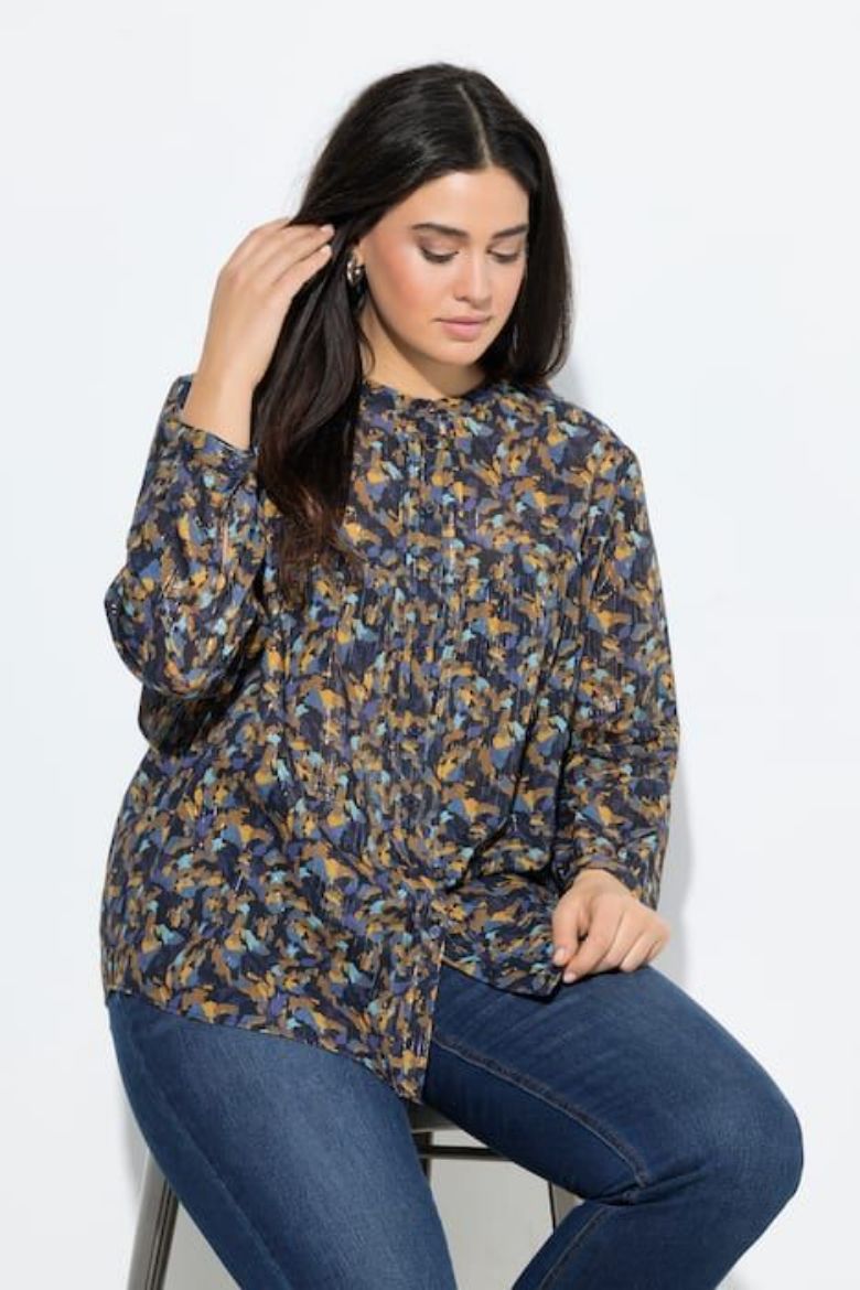 Moda za polnejše Bluza dugih rukava A kroja plus velikost, xxl, Ulla Popken in Johann Popken (JP1880)