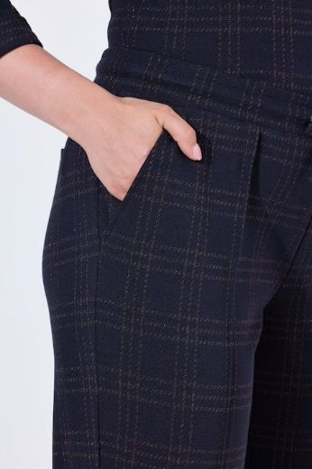 Moda za polnejše Hlače karirane ravnih nogavica plus velikost, xxl, Ulla Popken in Johann Popken (JP1880)