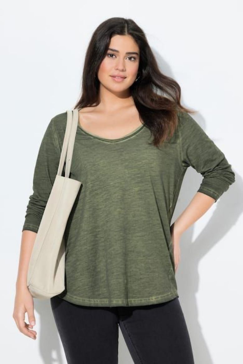 Moda za polnejše Majica dugih rukava plus velikost, xxl, Ulla Popken in Johann Popken (JP1880)