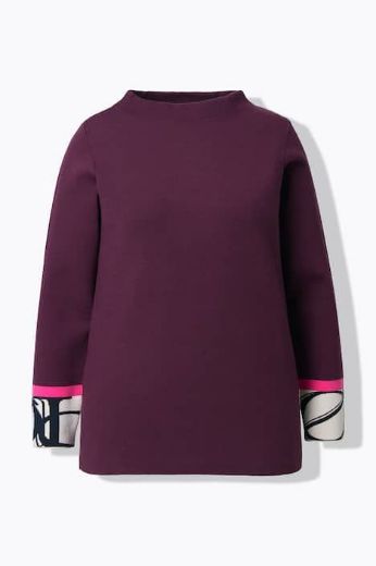 Moda za polnejše Pulover s ukrasnim detaljima na rukavima plus velikost, xxl, Ulla Popken in Johann Popken (JP1880)