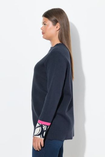 Moda za polnejše Pulover s ukrasnim detaljima na rukavima plus velikost, xxl, Ulla Popken in Johann Popken (JP1880)