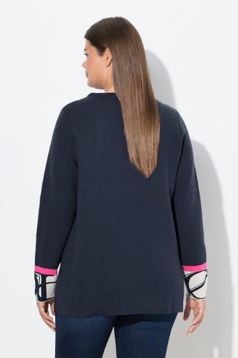 Moda za polnejše Pulover s ukrasnim detaljima na rukavima plus velikost, xxl, Ulla Popken in Johann Popken (JP1880)
