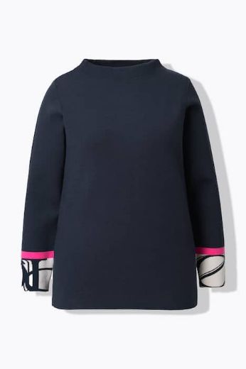 Moda za polnejše Pulover s ukrasnim detaljima na rukavima plus velikost, xxl, Ulla Popken in Johann Popken (JP1880)