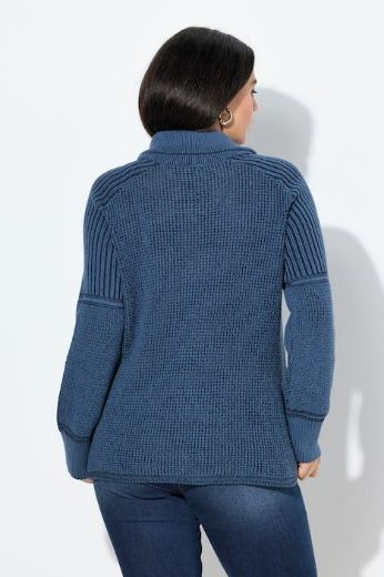 Moda za polnejše Pulover dugih rukava s polu patentnim zatvaračem plus velikost, xxl, Ulla Popken in Johann Popken (JP1880)