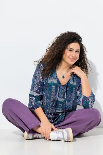 Moda za polnejše Bluza 3/4 rukava A kroja plus velikost, xxl, Ulla Popken in Johann Popken (JP1880)