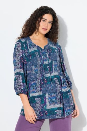 Moda za polnejše Bluza 3/4 rukava A kroja plus velikost, xxl, Ulla Popken in Johann Popken (JP1880)