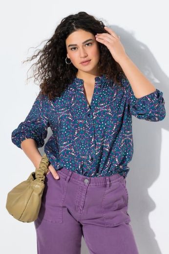 Moda za polnejše Bluza dugih rukava A kroja plus velikost, xxl, Ulla Popken in Johann Popken (JP1880)