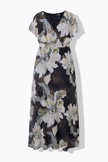 Moda za polnejše Haljina maxi V ovratnika plus velikost, xxl, Ulla Popken in Johann Popken (JP1880)