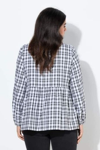Moda za polnejše Bluza dugih rukava karirana plus velikost, xxl, Ulla Popken in Johann Popken (JP1880)