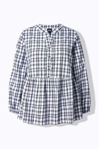 Moda za polnejše Bluza dugih rukava karirana plus velikost, xxl, Ulla Popken in Johann Popken (JP1880)