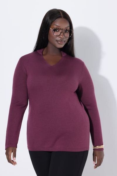 Slika Pulover dugih rukava V ovratnika