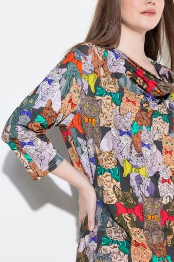 Moda za polnejše Majica s printom spuštenog ovratnika plus velikost, xxl, Ulla Popken in Johann Popken (JP1880)