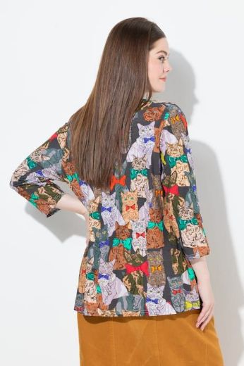Moda za polnejše Majica s printom spuštenog ovratnika plus velikost, xxl, Ulla Popken in Johann Popken (JP1880)