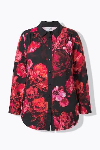 Moda za polnejše Košulja dugih rukava cvjetnog printa plus velikost, xxl, Ulla Popken in Johann Popken (JP1880)