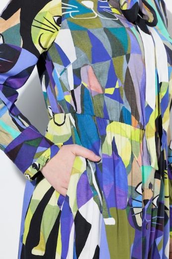 Moda za polnejše Haljina maxi A kroja cvjetnog printa plus velikost, xxl, Ulla Popken in Johann Popken (JP1880)