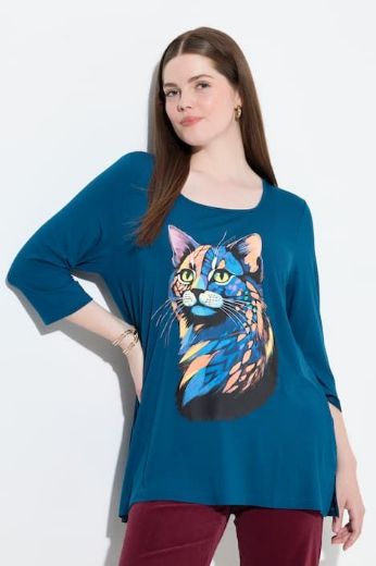 Moda za polnejše Majica A kroja s printom plus velikost, xxl, Ulla Popken in Johann Popken (JP1880)