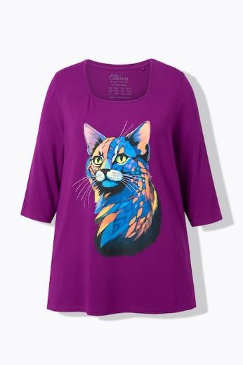 Moda za polnejše Majica A kroja s printom plus velikost, xxl, Ulla Popken in Johann Popken (JP1880)