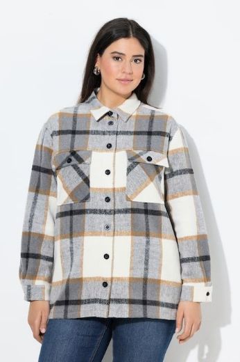 Moda za polnejše Košulja karirana šireg kroja plus velikost, xxl, Ulla Popken in Johann Popken (JP1880)
