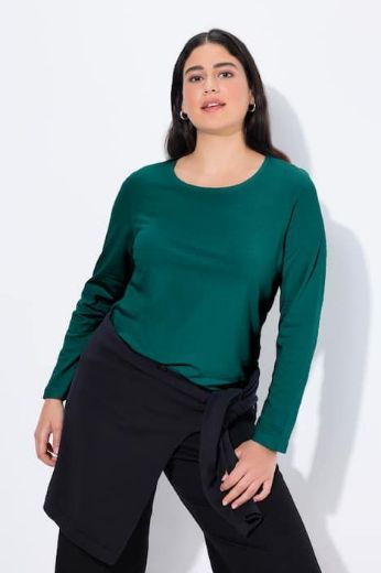 Moda za polnejše Majica dugi rukavi okrugli izrez plus velikost, xxl, Ulla Popken in Johann Popken (JP1880)