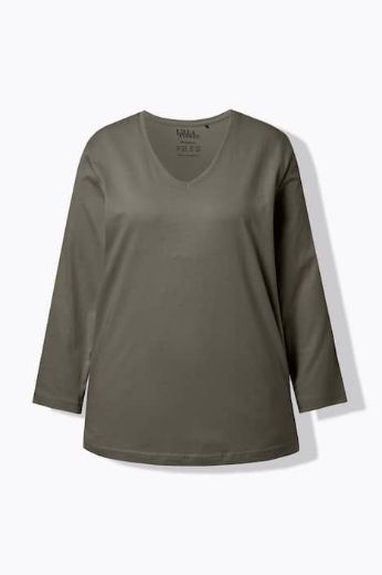Moda za polnejše Majica Basic dugi rukavi plus velikost, xxl, Ulla Popken in Johann Popken (JP1880)